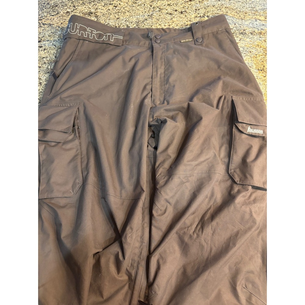 Burton The White Collection Brown Snowboard Cargo Pants Mens XL Gorpcore